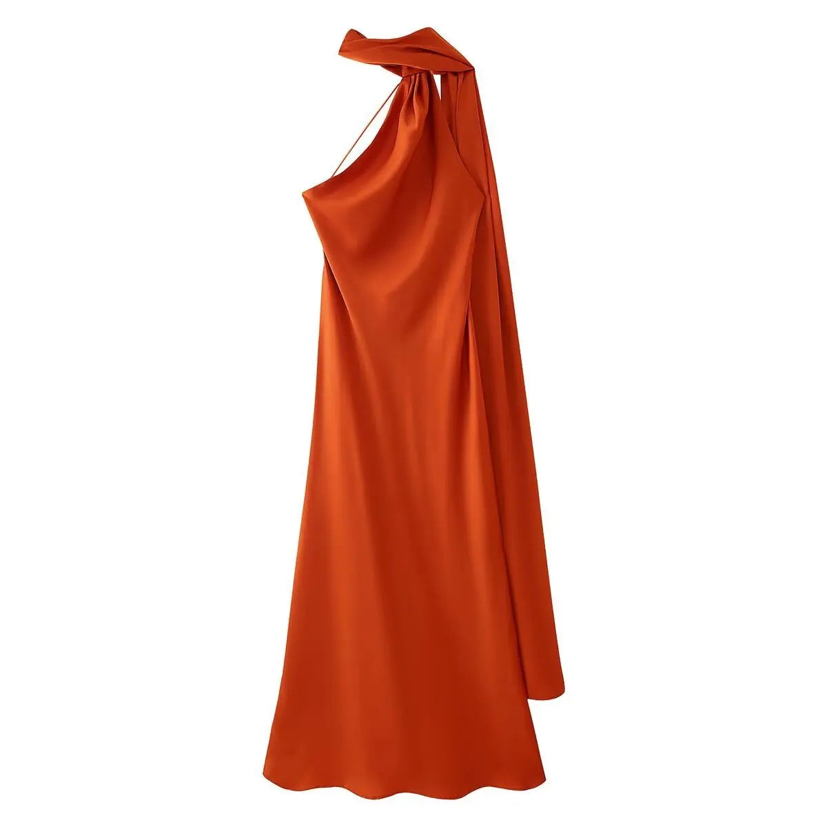 Robe Longue Satin Dos Nu – Élégance Estivale