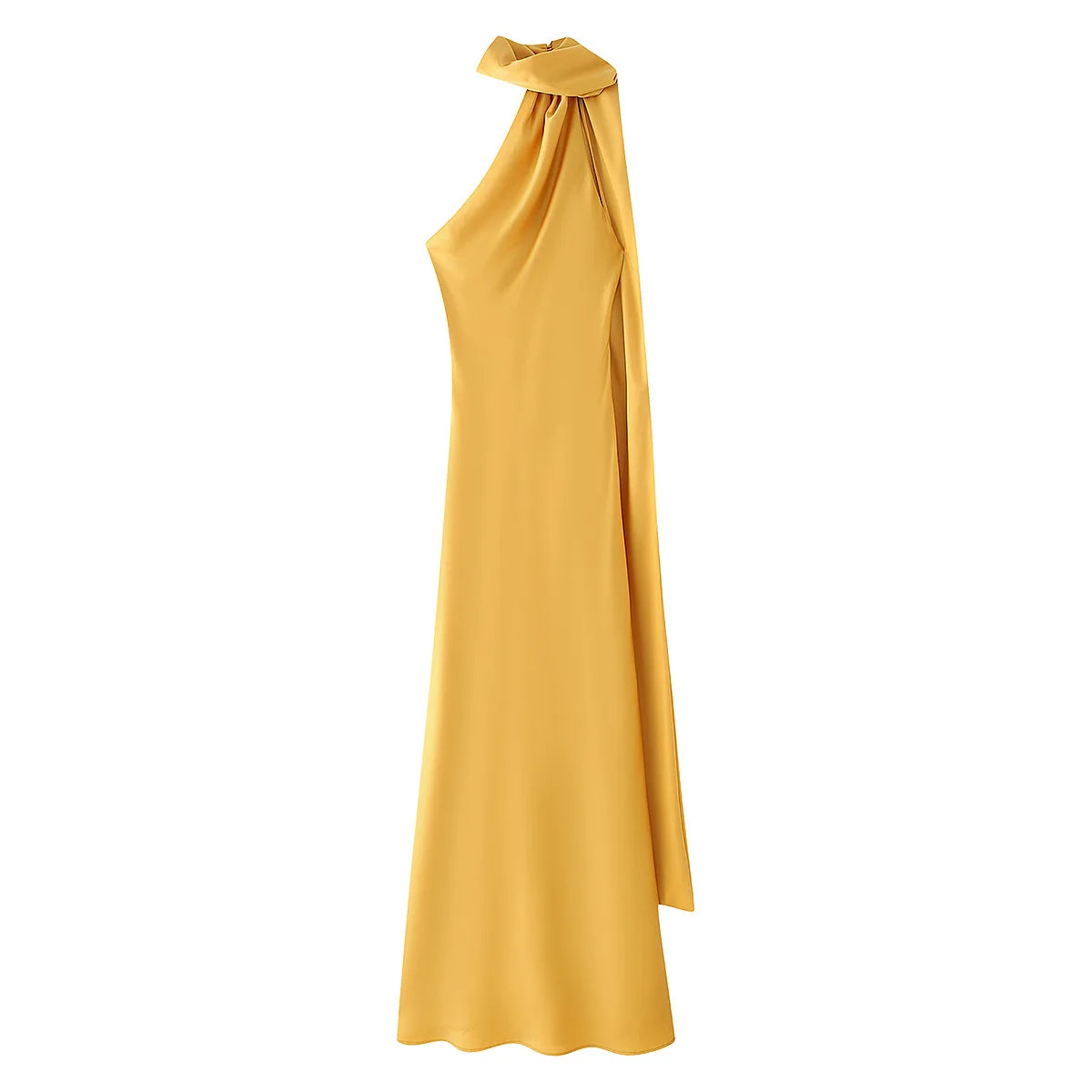 Robe Longue Satin Dos Nu – Élégance Estivale