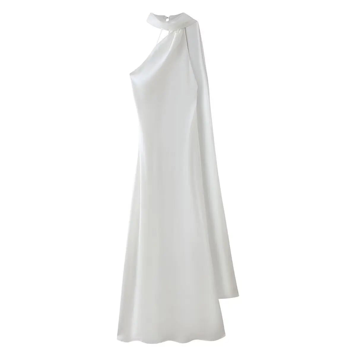 Robe Longue Satin Dos Nu – Élégance Estivale