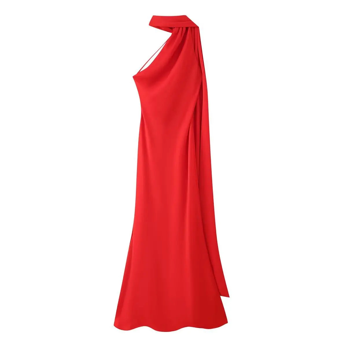 Robe Longue Satin Dos Nu – Élégance Estivale