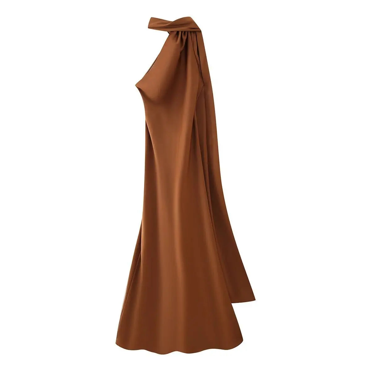 Robe Longue Satin Dos Nu – Élégance Estivale