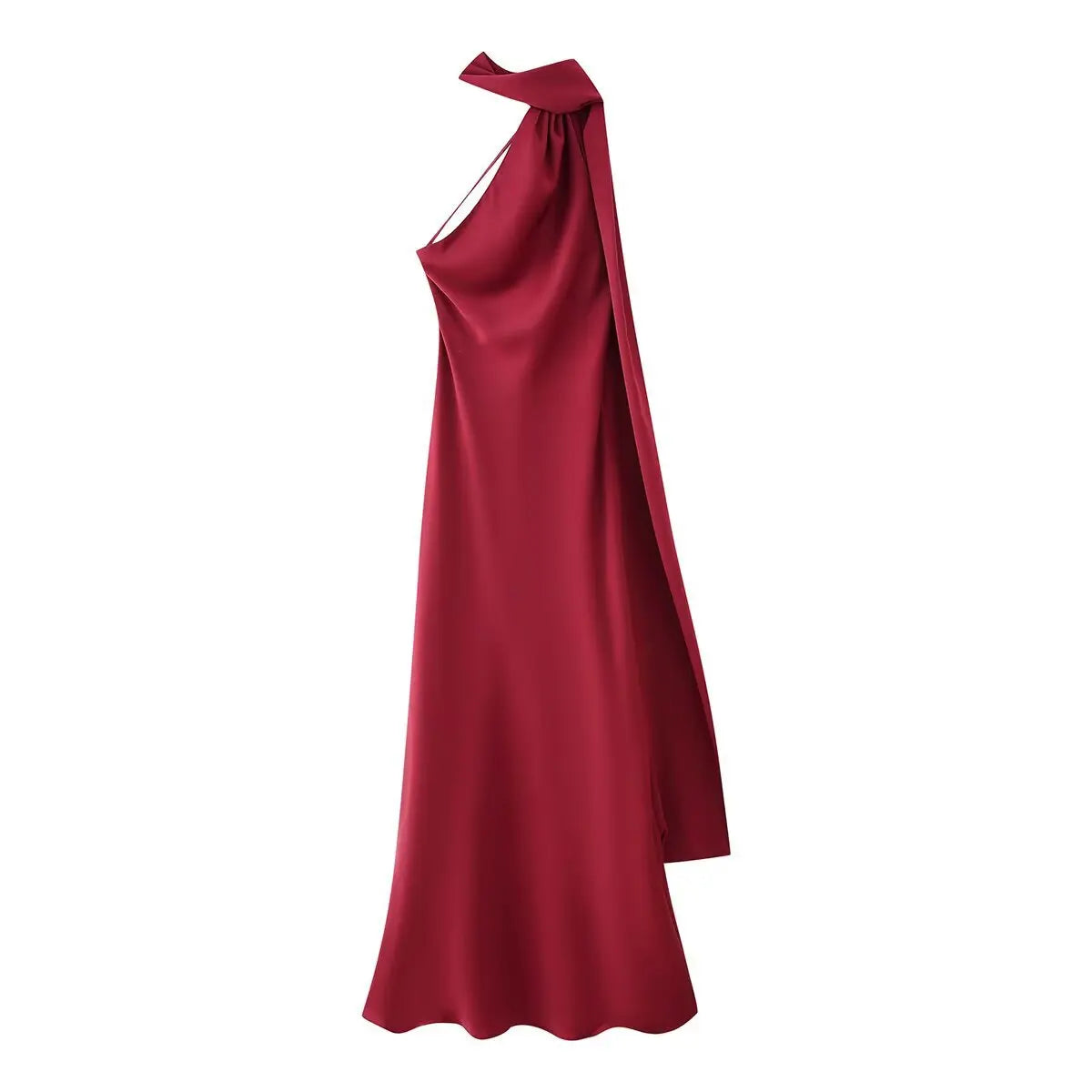 Robe Longue Satin Dos Nu – Élégance Estivale